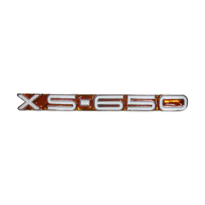 Yamaha side cover emblem, amber