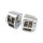 Switch housing set, smooth. Chrome