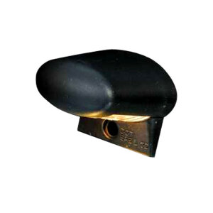 License plate light oval, black. ECE appr.
