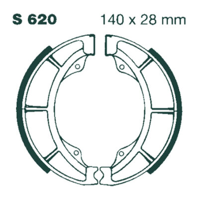 EBC grooved brake shoes