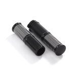 Kustom Tech, FL handlebar grip set. Black Contrast Cut
