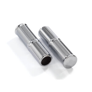 Kustom Tech, FL handlebar grip set. Int. throttle, chrome