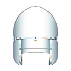 NC Peaked Beaded Heavy Duty™ Windshield - Clear