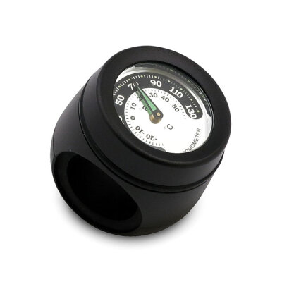 Handlebar mounted thermometer. Black