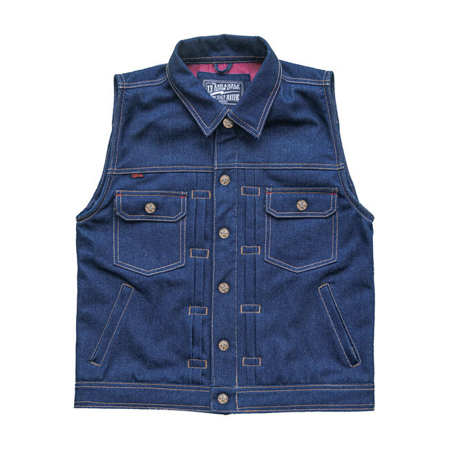 13 1/2 Rain Splitter denim vest Size 2XL