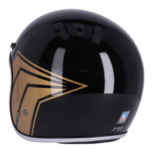 13 1/2 Skull bucket helmet gloss black Size M