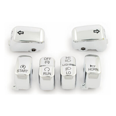 Handlebar switch cap kit, chrome