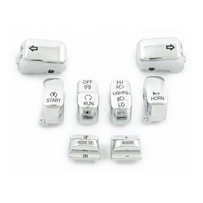 Handlebar switch cap kit, chrome