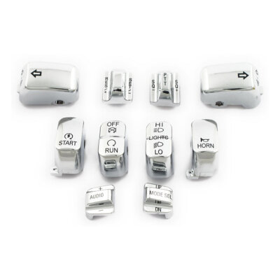 Handlebar switch cap kit, chrome