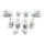 Handlebar switch cap kit, chrome