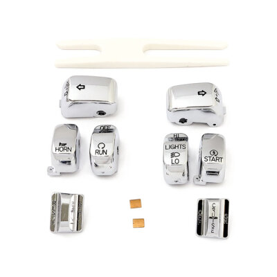 Handlebar switch cap kit, chrome
