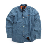Roeg Bear premium denim shirt light blue Male size S