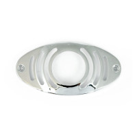 Cateye taillight grill. Circle, chrome