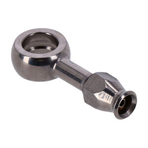 Goodridge, 12mm banjo fitting straight. Stainless