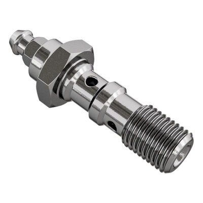 Goodridge, M10 x 1.00 double banjo bolt with bleed nipple