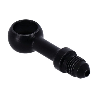 Goodridge Banjo fitting black 7/16" straight 11mm