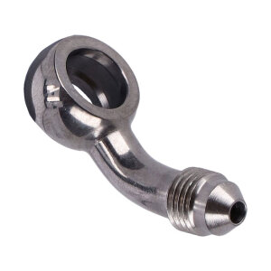 Goodridge, Slimline banjo fitting 3/8", 45 degrees. SS