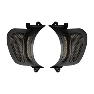 Custom Dynamics, Road Glide LED vent inserts. Black