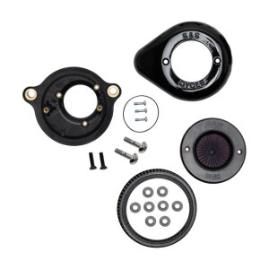 S&S, Air Stinger Stealth air cleaner kit. Teardrop, black