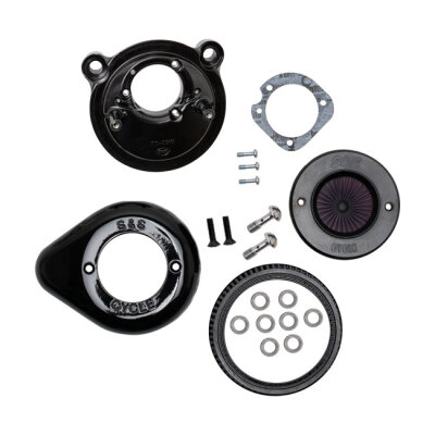 S&S, Air Stinger Stealth air cleaner kit. Teardrop, black