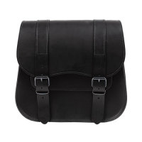Ledrie, leather single saddlebag, 18 liter. Black