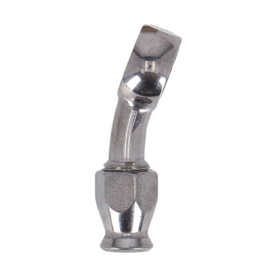 Goodridge, 7/16" (11mm) banjo fitting 20 degree bend. SS