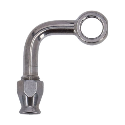 Goodridge, 3/8" (10mm) banjo fitting 90 degree side bend