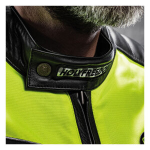 Holy Freedom Zero Vision leather jacket black/fluo yellow Male EU size S