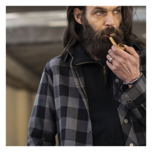 Holy Freedom Jessie James Flannel shirt grey/black Size 2XL