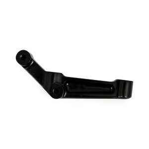 PM, radial mount caliper bracket. Black, left front