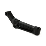 PM, radial mount caliper bracket. Black, left front