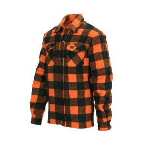 Lumberjack flannel shirt checkered orange/black Male US...