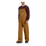 Carhartt Duck insulated bib overall carhartt brown Men size M