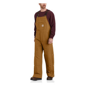 ** Carhartt Duck insulated bib overall carhartt brown Men size L