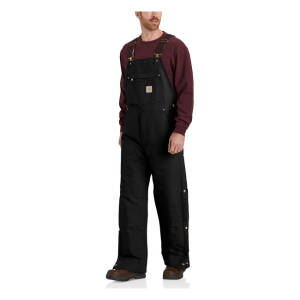 ** Carhartt Duck insulated bib overall black Men size L