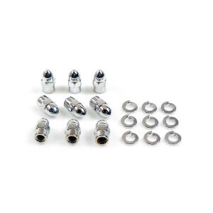 GW, transmission side cover screw kit. Chrome Acorn