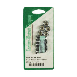 Brake rotor bolt kit, chrome button