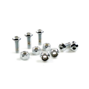 Brake rotor bolt kit, chrome button