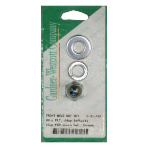 Front axle acorn nut kit, front wheel
