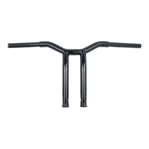 Burly, Dominator raked 1-1/4" T-bar 12" rise. Gloss black