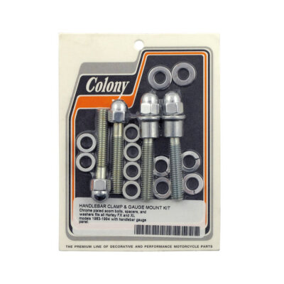 Colony handlebar clamp & gauge mount kit. Acorn