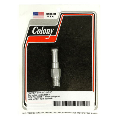 Colony, kickstart return spring stud. Zinc