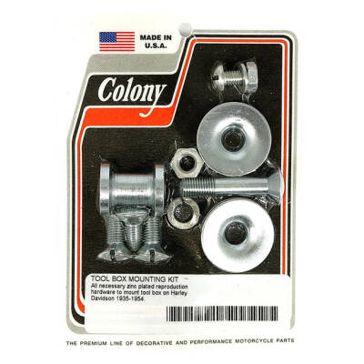 Colony, 35-54 tool box mount kit. Zinc