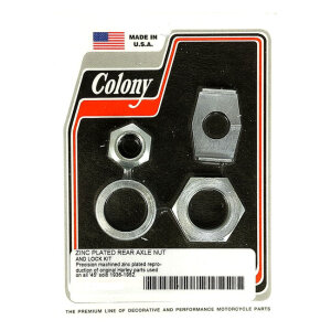 Colony rear axle nut & lock kit