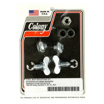 Colony, 52-66 tool box mount kit. Zinc