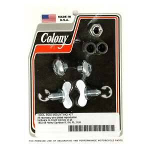 Colony, 52-66 tool box mount kit. Zinc