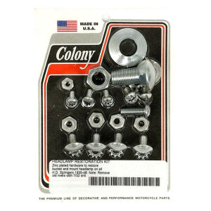 Colony, headlamp mount kit. Zinc
