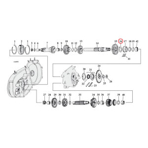 Thrust washer, transmission mainshaft, right side .085"