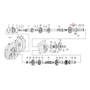 Thrust washer, transmission mainshaft, right side...