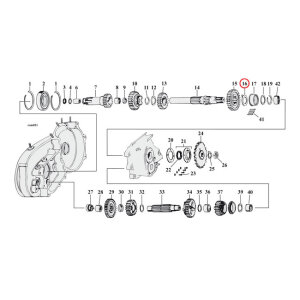 Thrust washer, transmission mainshaft, right side...